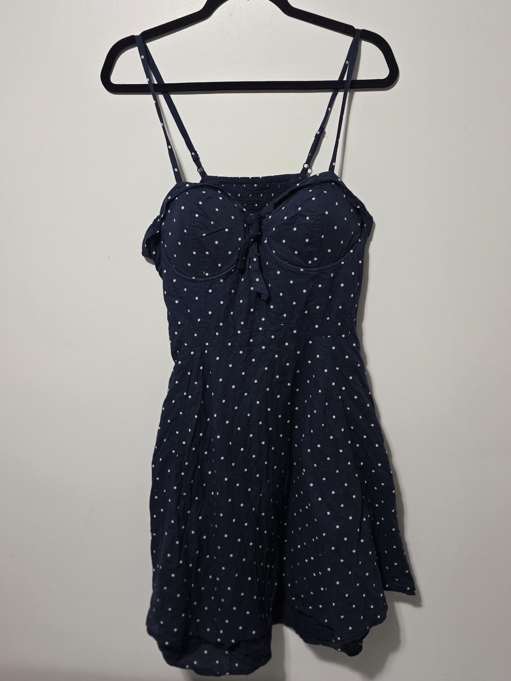 Jessica Simpson Navy Polka Dot Midi Dress